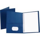 Couverture de rapport avec poches bleu foncé