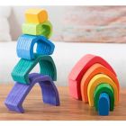 Ens.blocs empilables en bois 5 pcx (cottage)