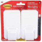 Crochets adhésifs command™ 2 crochets extra-grands et 6 bandes adhésives supporte 15 lb - blanc