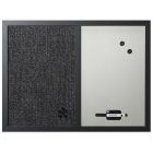 Tableaux combinés effaçables à sec et en tissu noir