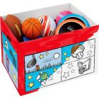 Boîte de rangement à colorier sports