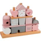 Blocs à empiler - maison - rose