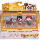 Ensemble 3 figurines - harry, ron & hedwig avec chariot - 1ère année