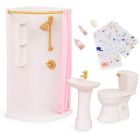 Salle de bain pour poupée de 46 cm