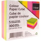 Cube de papier couleur néon