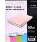 Tablette de couleur 8-1/2 x 11 po - 60 feuilles - 4 couleurs variées pastel