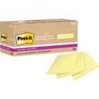 Feuillets recyclés post-it® super sticky - jaune canari 3 x 3 po. uni. paquet de 24, bloc de 70 feuilles