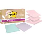 Feuillets recyclés post-it® super sticky - la vie en pastel 3 x 3 po. Éclair. paquet de 6, bloc de 70 feuilles
