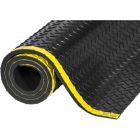 Tapis anti-fatigue mat tech industrial deck plate noir avec bordure jaune 36 x 60 po