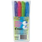 Stylo à bille roulante effaçable frixion point paquet de 4, couleurs variées. 0,5 mm.