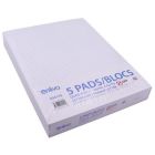 Bloc-notes de bureau format lettre, quadrillé 4 carrés par pouce paquet de 5 format lettre, quadrillé 4 car./po.