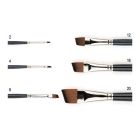Pinceau angulaire poil synthétique manche court-16