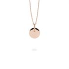 Collier avec pendentif rond rétro: rose