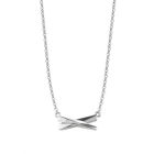 Collier torsadée pierre en acier inox. (argent)