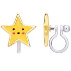 Boucles d'oreilles à clip en émail : Étoile
