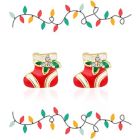 Boucles d'oreilles : bas de noël
