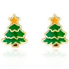 Boucles d'oreilles : sapin de noël