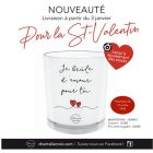 Bougie ''je brûle d'amour pour toi''
