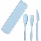 Ensemble d’ustensiles biodégradables execo bleu