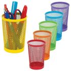 Pot à crayons mesh couleurs assorties