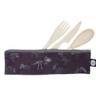 Pochette ustensiles dino-gris