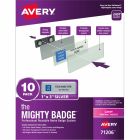 Système de badges professionnels réutilisables pour imprimantes laser