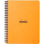 Cahier rhodia spiralé ,ligné a5 orange