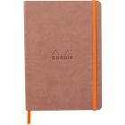 Cahier souple  rhodiarama ligné 160 p.bois de rose