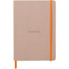 Cahier souple rhodiarama ligné 160 pages. rose smoke