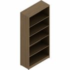 Bibliothèque 30 x 66 po acajou absolu
