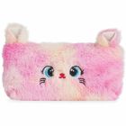 Étui à crayon en peluche visage de chat