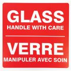 Étiquettes d'expédition - verre manipuler avec soin