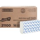 Serviettes en papier plis multiples, 9,2 x 9,4 po 250 serviettes (pqt 16)