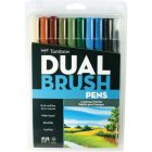 Stylos à double pinceau couleurs paysages