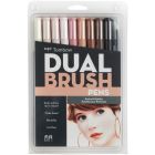 Stylos à double pinceau couleurs portrait
