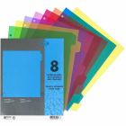 Intercalaires de plastique avec onglets 8 onglets