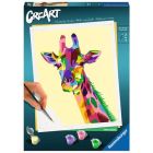 Ensemble de peintures d'art - girafe géniale