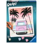 Ensemble de peintures d'art - vie de plage