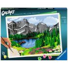 Ensemble de peintures d'art - vue sur la montagne
