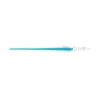 Plume de verre torsadée bleu azur 18 cm