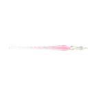 Plume de verre torsadée rose pâe 18 cm