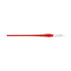 Plume de verre torsadée rouge caroubier 18 cm