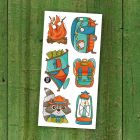 Tatouages temporaires - le camping