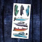 Tatouages temporaires - les bateaux & motomarines