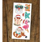 Tatouages temporaires - le père-noël  à la plage