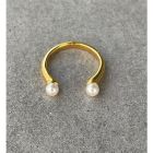 Bague reflet perle doré 7-8