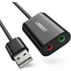 Adaptateur ugreen audio stéréo externe usb-a