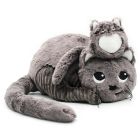 Maman-bébé, miaou le chat - gris