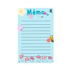 Bloc-notes aimanté ''jardin de fleurs''