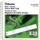 Registre de boîte vocale format de base. 8 message par page.